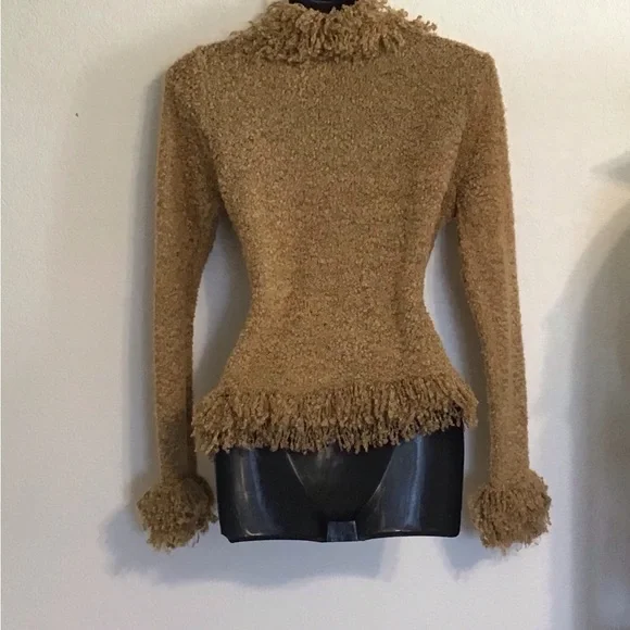 52 Weekends Textured Tan Cardigan Sweater. Size M - Picture 9 of 11